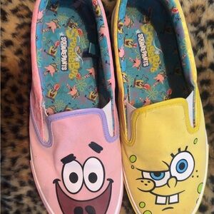 SpongeBob SquarePants Pink and Yellow Slip-Ons